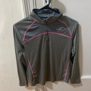 Charcoal Long Sleeve Athletic Top (Large or 10/12)